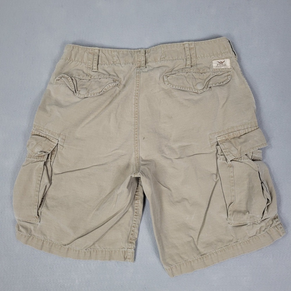 Polo Ralph Lauren Mens Tan Cargo Shorts Size 34 x 9" Ripstop - Picture 4 of 11